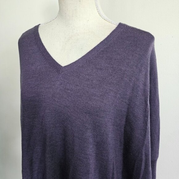 LAST CHANCE - Eileen Fisher Merino Jersey Box Top in Grape - Picture 8 of 9